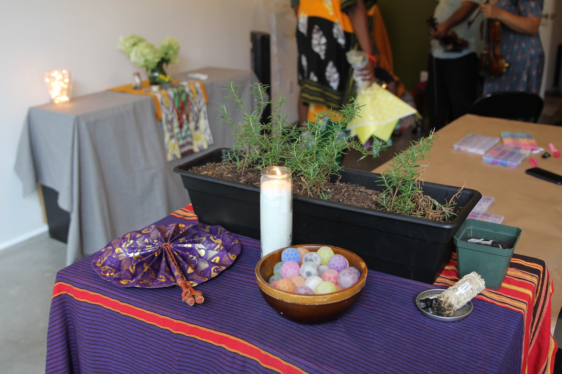 A long table dressed for a gathering at RISE